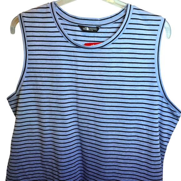 The North Face Striped Dip Dye Tank Top Womens Sz XL Blue Sleeveless Crewneck - Picture 5 of 13